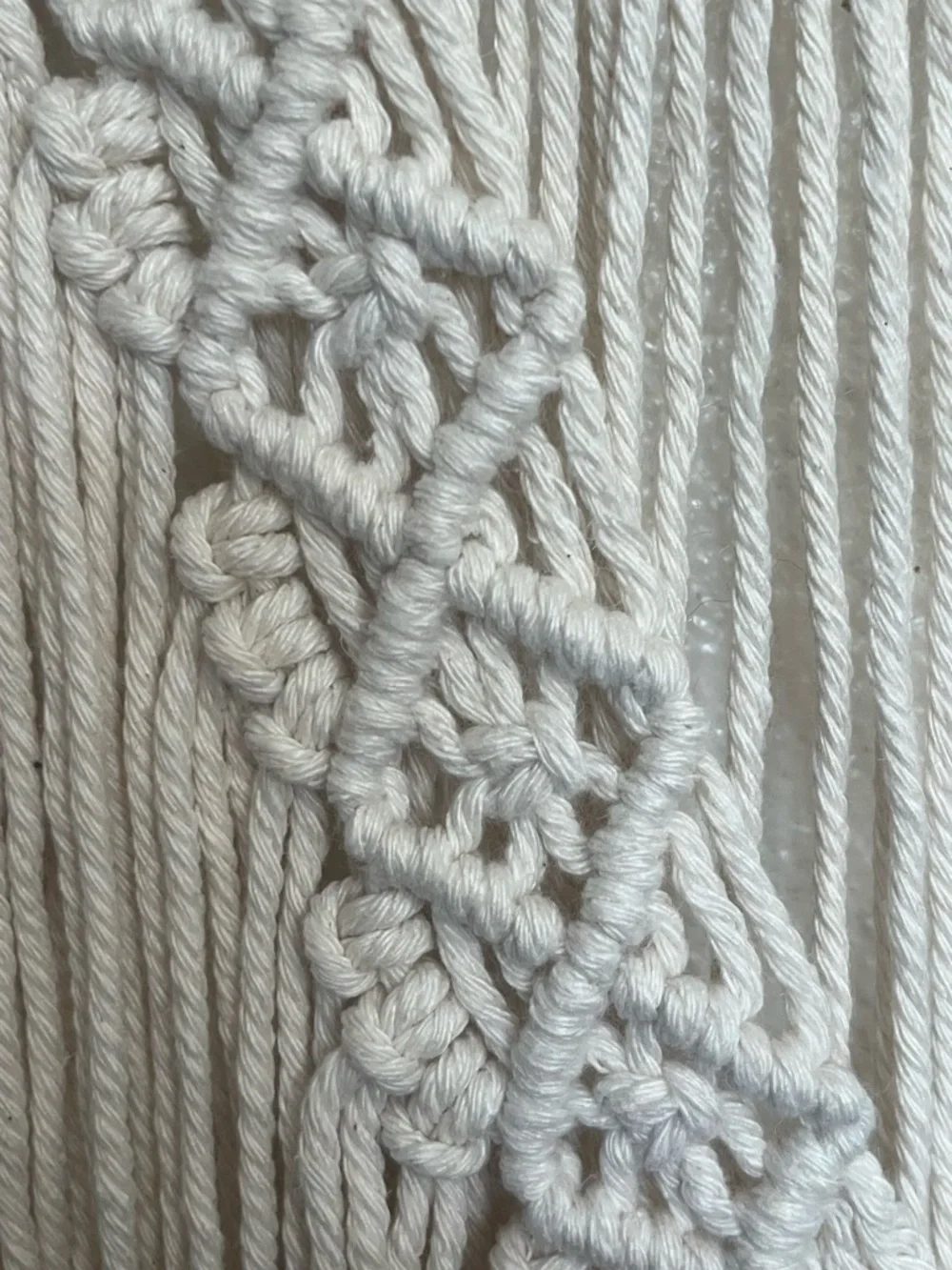 Handmade Cream Macramé Wall Hanging